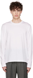 Brioni White Crewneck Long Sleeve T-Shirt