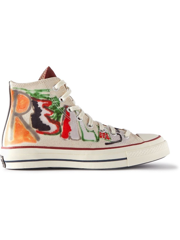Photo: Converse - Come Tees Chuck 70 Printed Canvas High-Top Sneakers - White