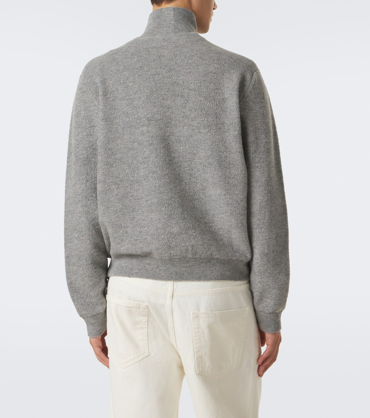 Allude Wool and cashmere zip-up sweater