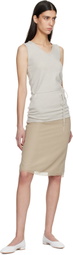 LE17SEPTEMBRE Gray Long Scoop Sleeveless Tank Top