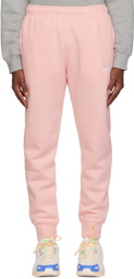 Nike Pink Tapered Lounge Pants