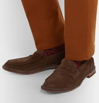 Officine Creative - Durham Suede Penny Loafers - Men - Brown