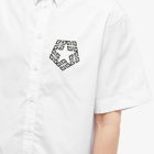 Givenchy Men's Short Sleeve 4G Star Logo Shirt in White