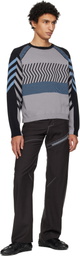 Kiko Kostadinov Gray & Black Gizi Panelled Sweater