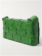 BOTTEGA VENETA - Intrecciato Creased-Leather Messenger Bag - Green