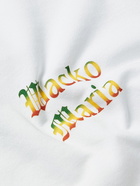 Wacko Maria - Logo-Print Cotton-Blend Jersey Sweatshirt - White