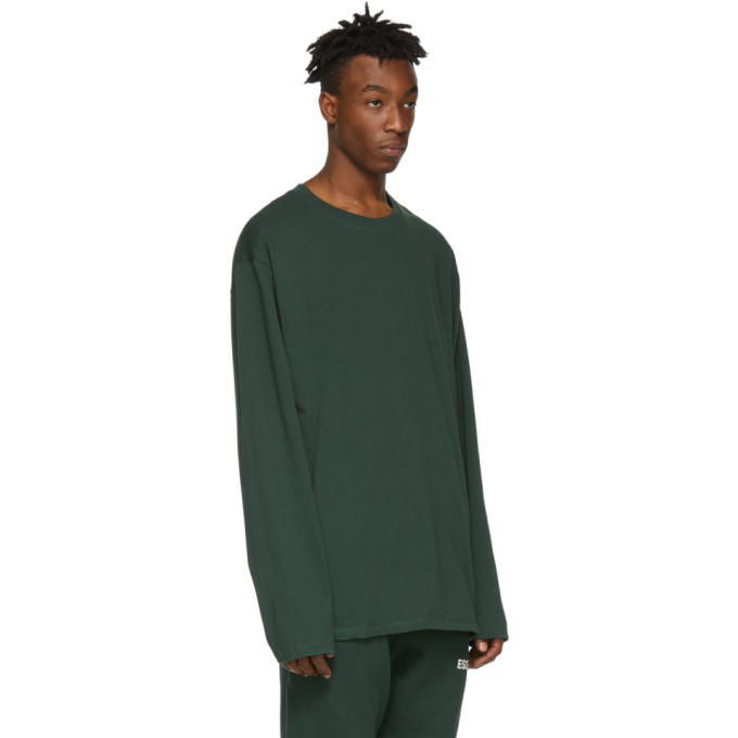 Essentials Green Boxy Long Sleeve T-Shirt Essentials