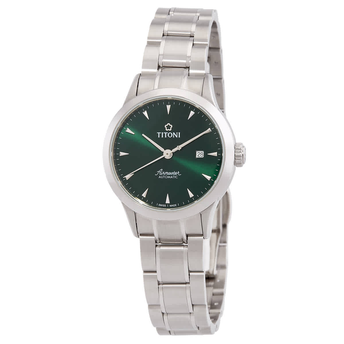 Titoni Airmaster Automatic Green Dial Ladies Watch 23733-S-673