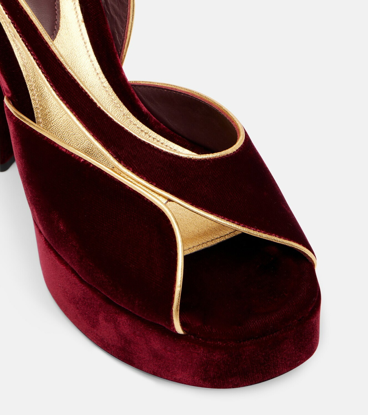 Etro 120 velvet platform sandals