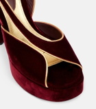 Etro 120 velvet platform sandals