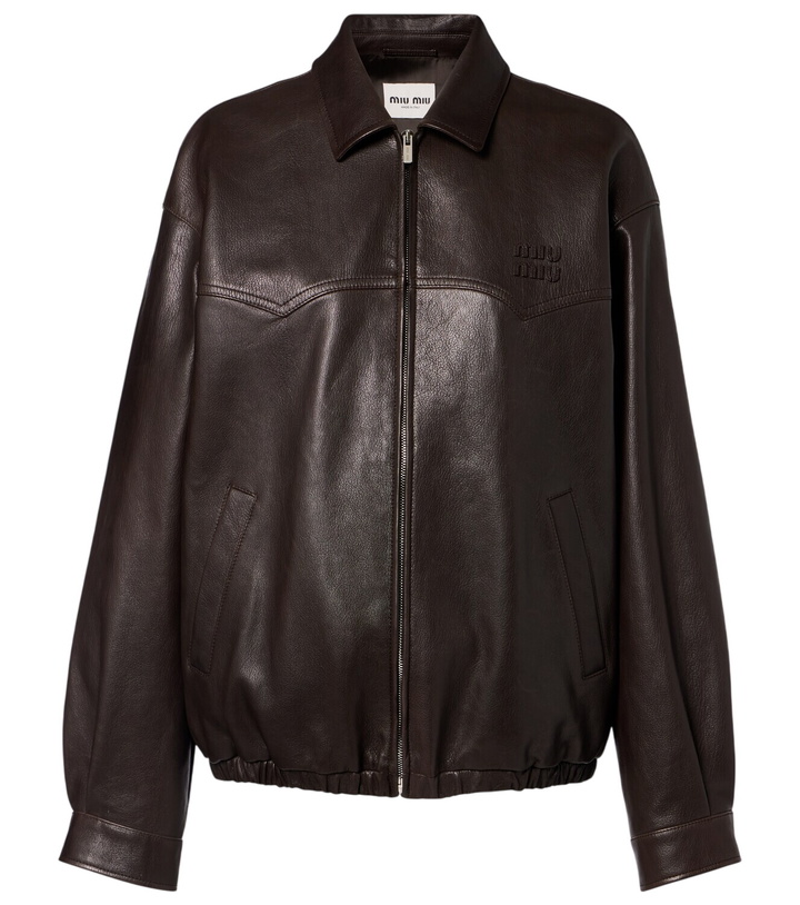 Photo: Miu Miu Leather blouson jacket