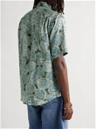 Acne Studios - Printed Cotton-Blend Twill Shirt - Green