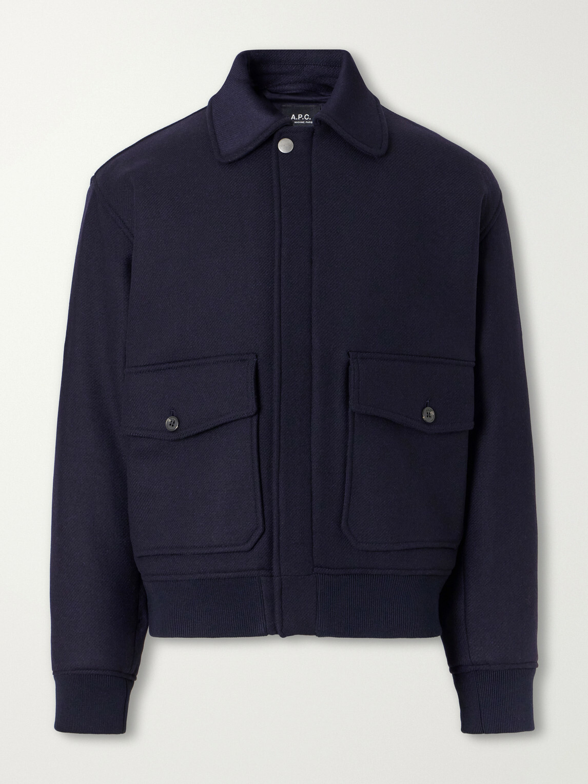 A.P.C. - Charlie Wool-Blend Twill Blouson Jacket - Blue