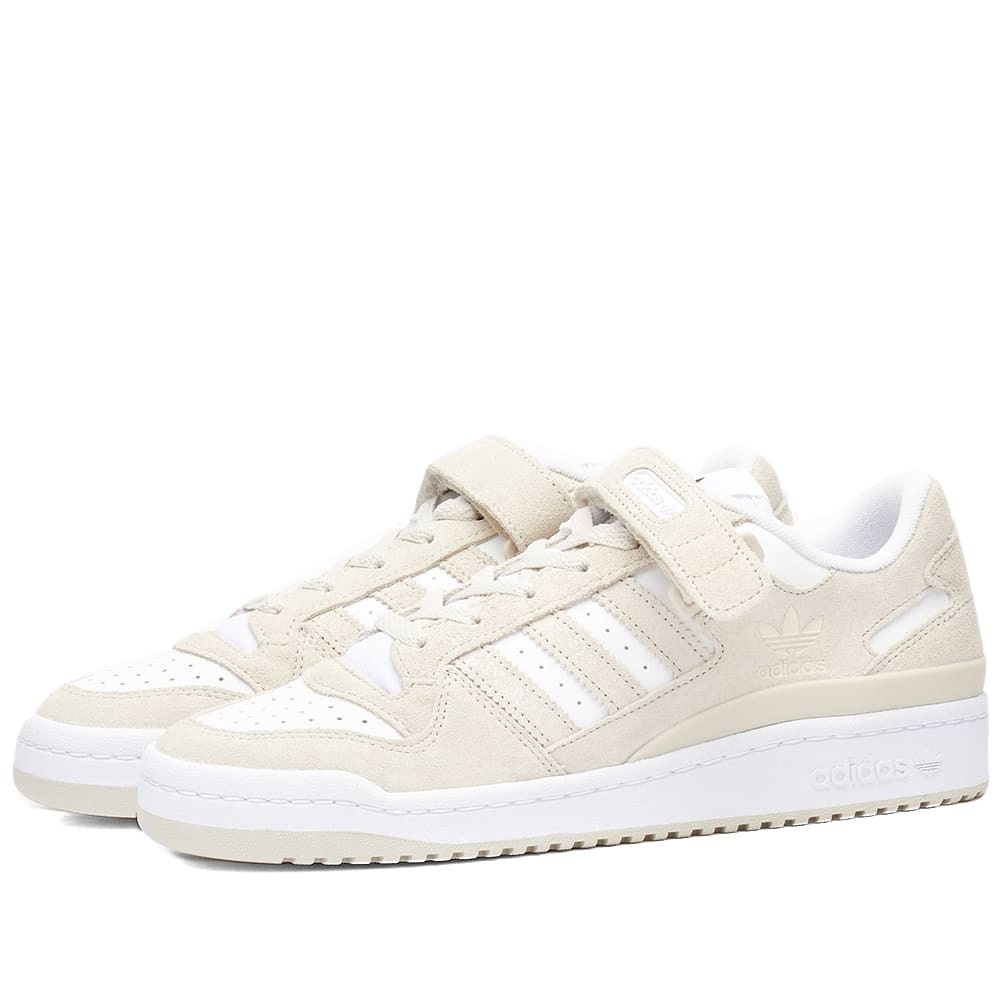 Photo: Adidas Women's Forum Low Sneakers in White/Brown/Black
