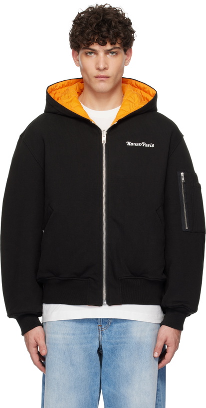 Photo: Kenzo Black Kenzo Paris VERDY Edition Embroidered Reversible Bomber Jacket