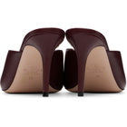 Valentino Garavani Burgundy VLogo Signature Heeled Sandals