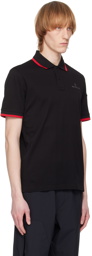 Moncler Black Printed Polo