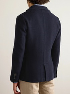 Incotex - Zanone Slim-Fit Honeycomb-Knit Wool Blazer - Blue