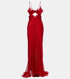 Maria Lucia Hohan Ariadne ruffled open-back gown