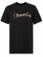 Nike Running - Heritage Logo-Print Cotton-Blend Dri-FIT T-Shirt - Black
