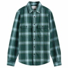 Adsum Men's Classic Plaid Workshirt in Green Check