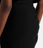 Sportmax Draped asymmetric crêpe midi skirt