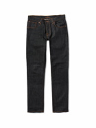 Nudie Jeans - Grim Tim Slim-Fit Organic Dry Denim Jeans - Blue