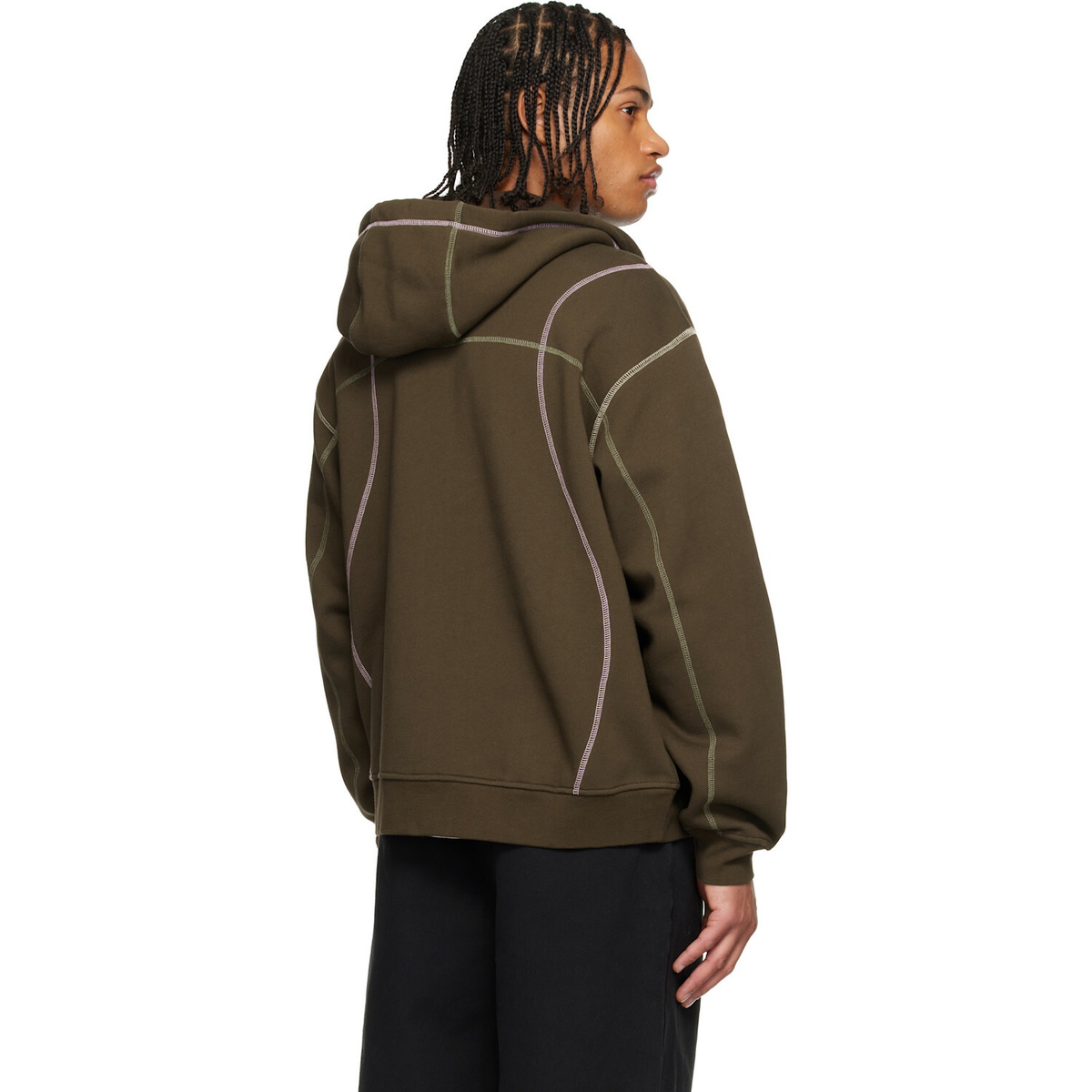 Dime Brown Court Zip Hoodie