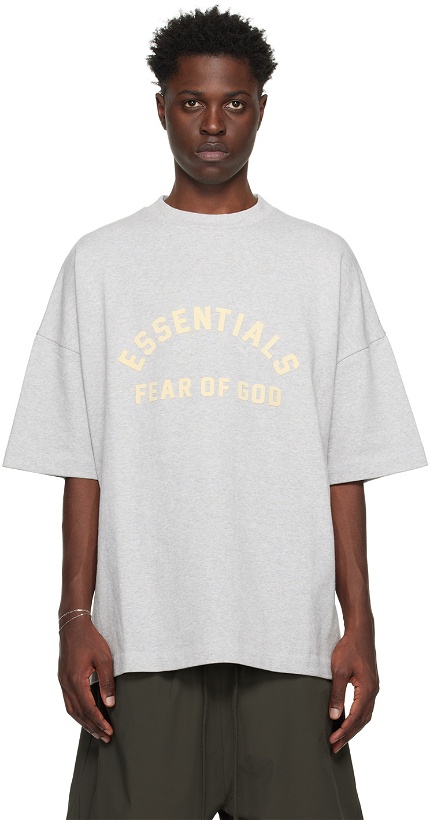 Photo: Fear of God ESSENTIALS Gray Crewneck T-Shirt