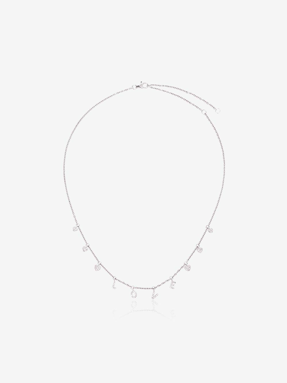 SHAY 18K White Gold Love Diamond Necklace