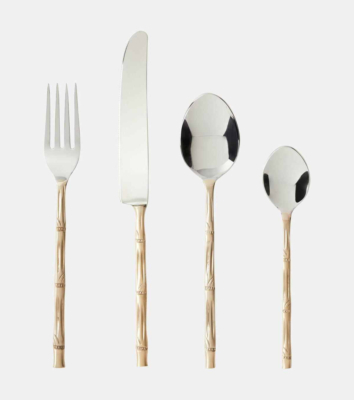 Bitossi Bamboo 24-piece stainless steel flatware set