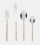 Bitossi Bamboo 24-piece stainless steel flatware set