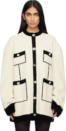 MARIE ADAM-LEENAERDT Off-White Covered Tweed Sweater