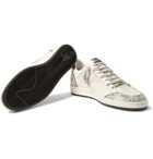 Golden Goose - Ballstar Distressed Leather Sneakers - White