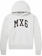SAINT Mxxxxxx - MX6 Logo-Appliquéd Cotton-Jersey Hoodie - Gray