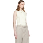 LEMAIRE Off-White Asymmetrical Fitted Tank Top