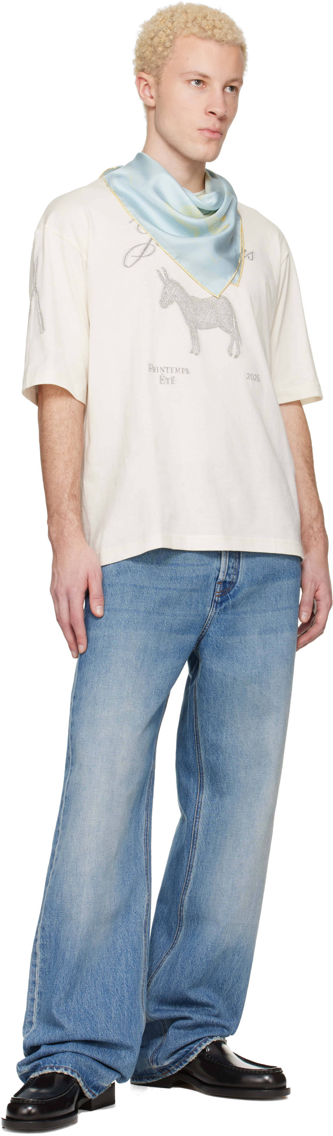 JACQUEMUS Blue 'Le Paysan' Scarf
