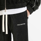 Cole Buxton Men's Glitter Piped Track Pant in Black