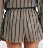 Oséree Lumière striped shorts