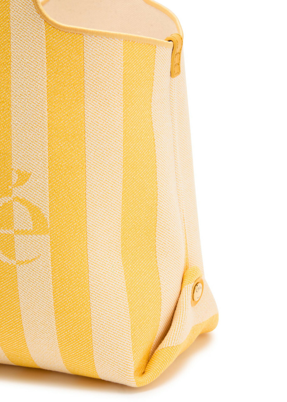 Chloe Stripy East-west Canvas Tote bag - Yellow - One Size