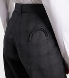 Blazé Milano Lundy checked virgin wool flared pants