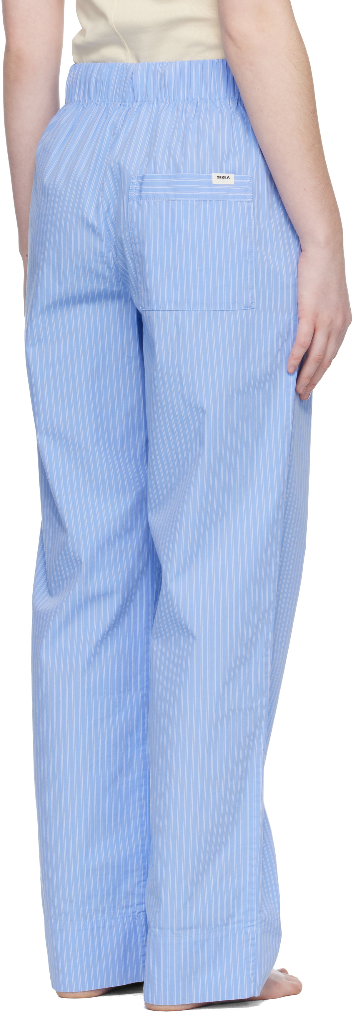 Tekla Blue Poplin Pyjama Pants