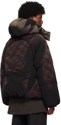 JiyongKim Black Sun-Bleached Twisted Down Jacket