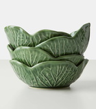 Bordallo Pinheiro Cabbage set of 4 ceramic bowls