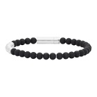 Le Gramme SSENSE Exclusive Black and Silver Beaded Bracelet