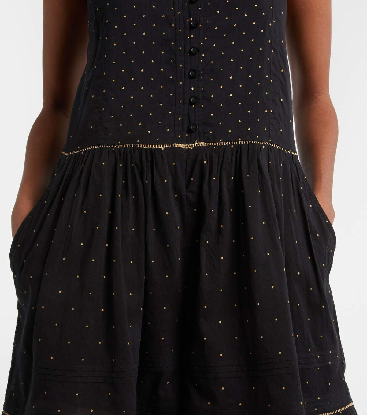 Marant Etoile Vickie polka-dot cotton romper