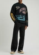 Honor The Gift Studio Logo Printed Cotton Sweatshirt Black