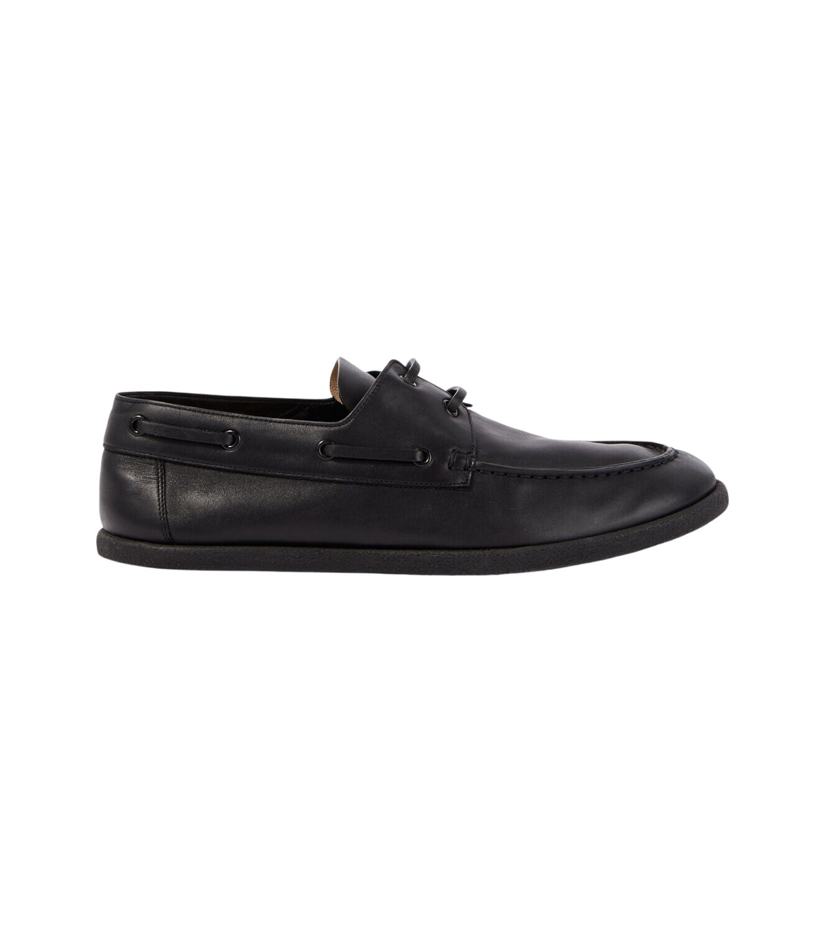 The Row - Sailor Full-Grain Leather Boat Shoes - Black The Row