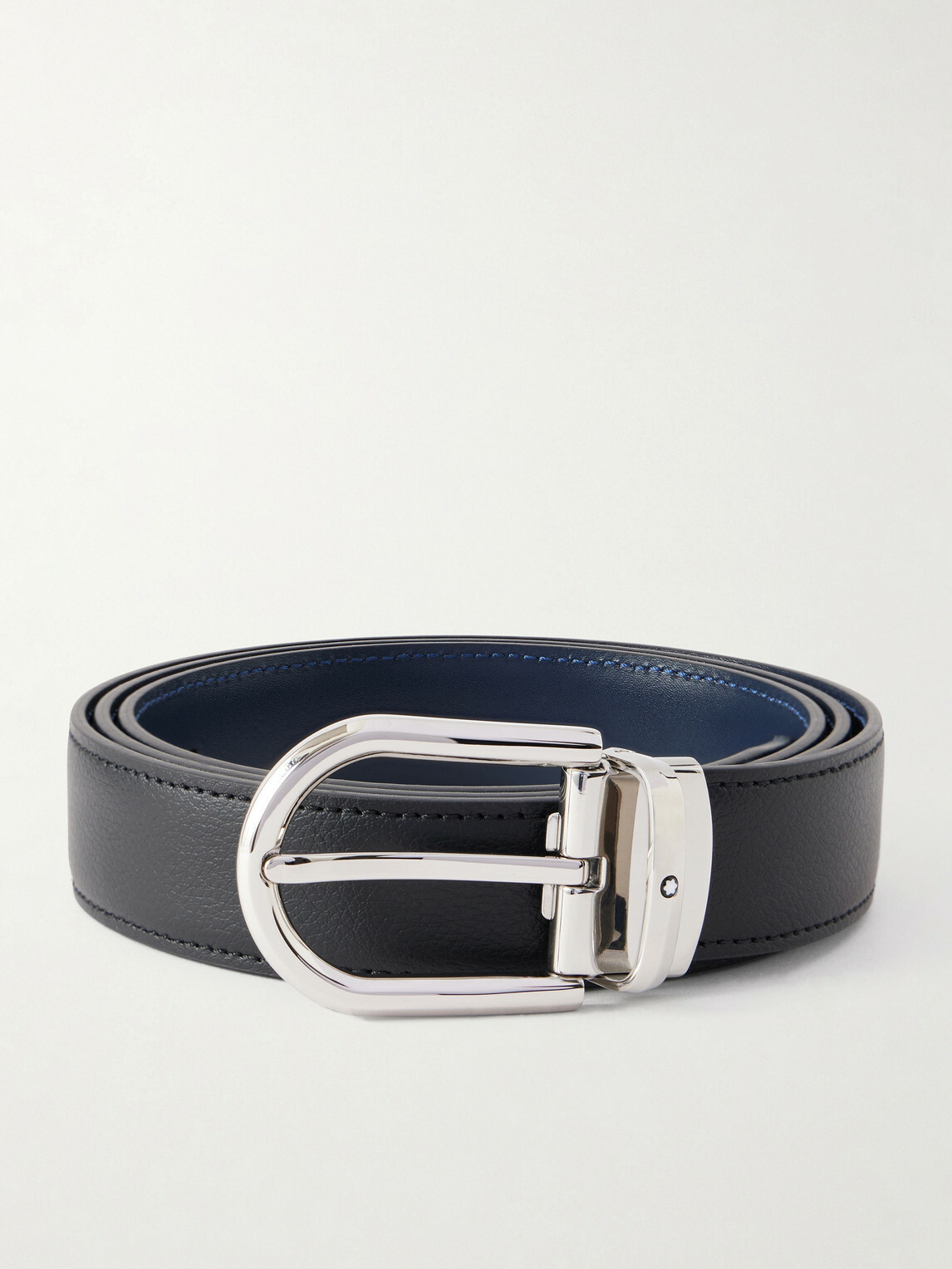 Montblanc - 3cm Horseshoe Reversible Leather Belt