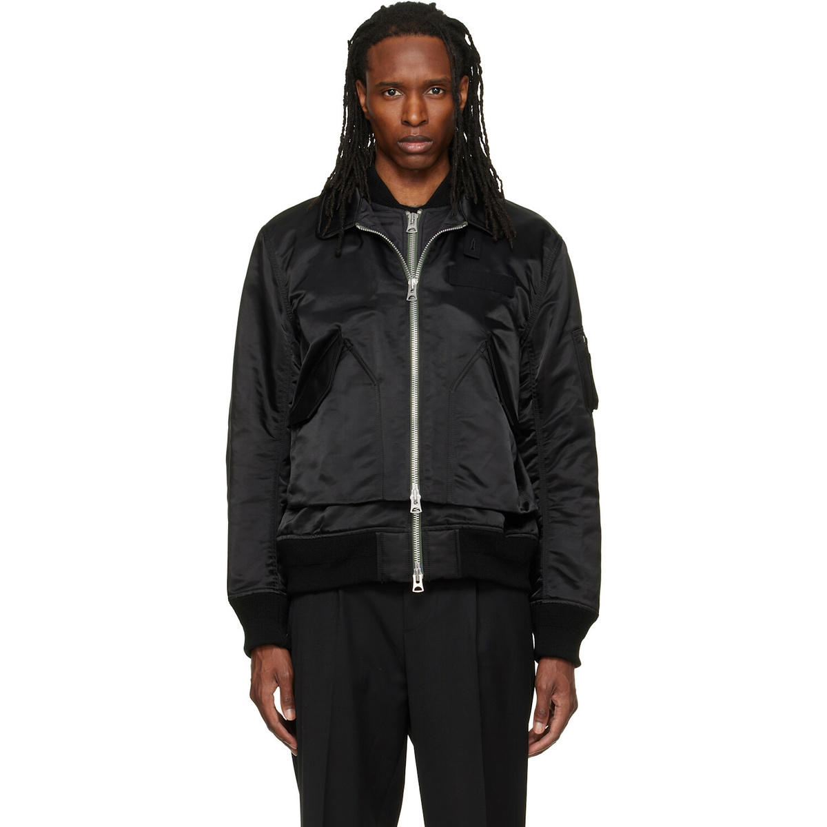 Lad Musician Black Ma-1 Bomber Jacket Lad Musician